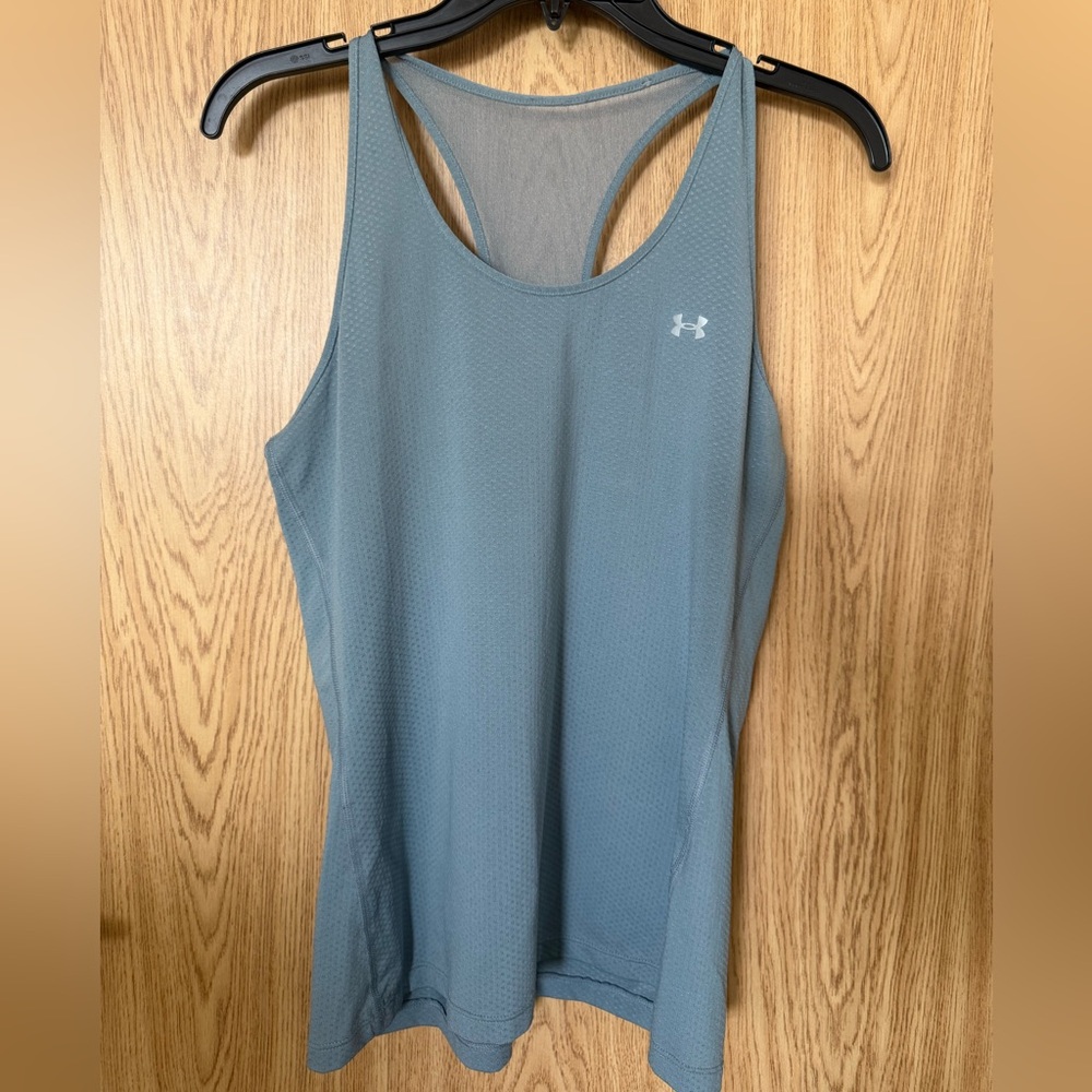 Under Armour Gray Polyester Muscle Tank Top